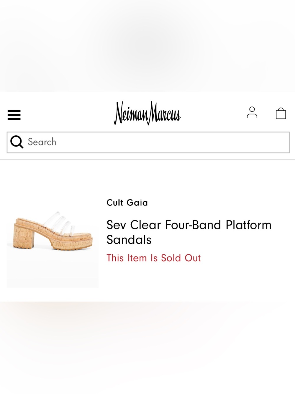 CULT GAIA ❤️🔥 SEV CLEAR PLATFORM SANDAL NWT SIZE 9.5 - Picture 7 of 8